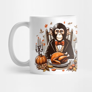 Happy Thanksgiving Monkey Mug